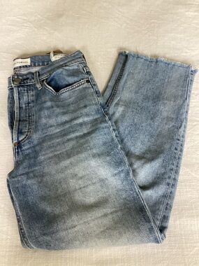 Denim Forum Arlo High Rise Straight Jeans Size 27 Classic Aritzia